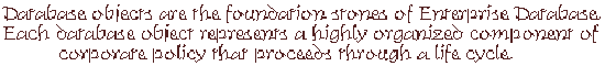 database objects database objects